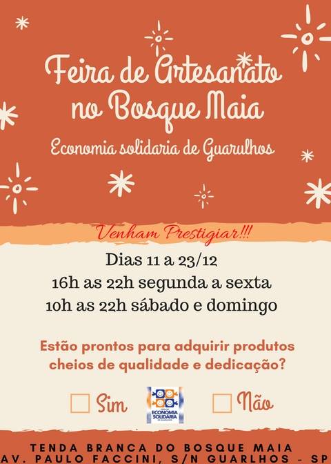 FEIRA DE ARTESANATO NO BOSQUE MAIA