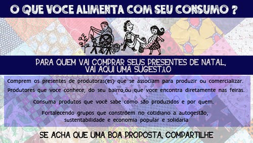 O QUE VOCÊ ALIMENTA COM SEU CONSUMO ?