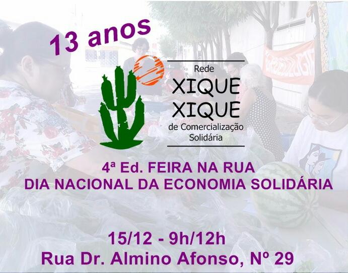 4° Edição da Feira na Rua – Dia Nacional da Economia Solidária