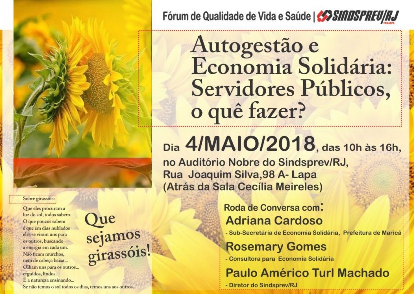 Autogestão e Economia Solidária, Servidores Públicos o quê fazer ?