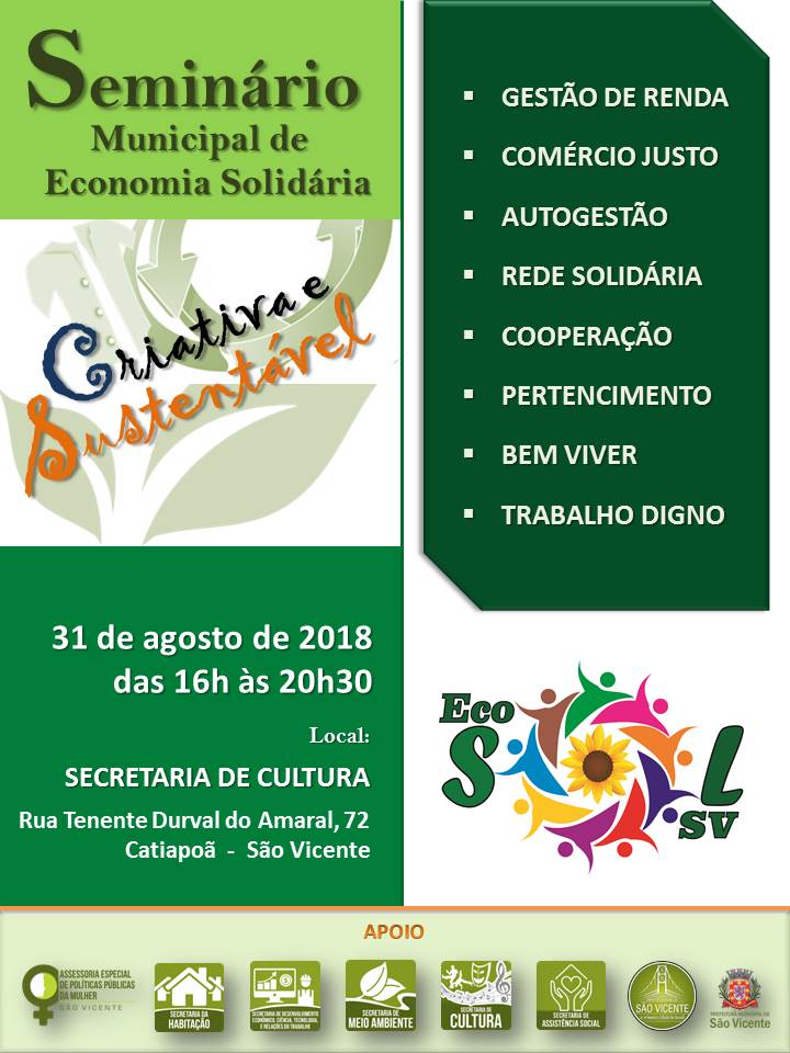 Seminário Municipal de Economia Solidária de São Vicente – SP