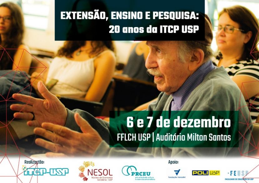 Extensão, Ensino e Pesquisa – 20 Anos de ITCP USP – Confira a Programação