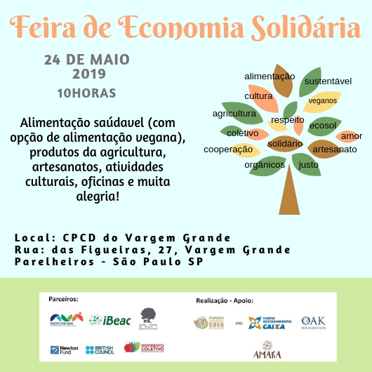 Feira de Economia Solidária em Vargem Grande – Parelheiros – SP