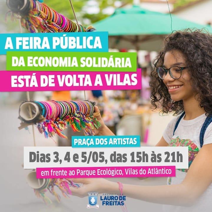 Feira de Economia Solidária em Lauro de Freitas BA