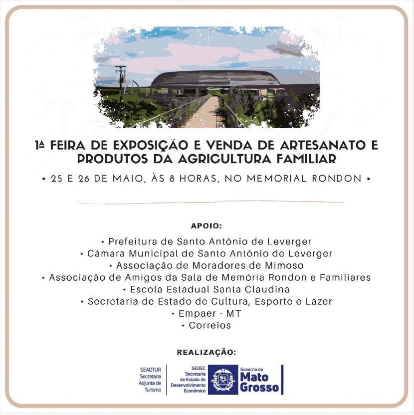 1a Feira de Exposição e Venda de Artesanato e Produtos da Agricultura Familiar