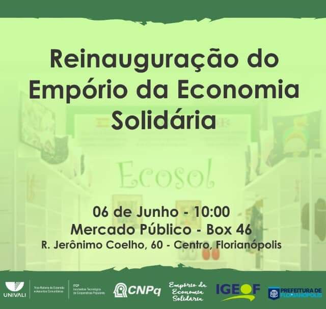 Reinauguração do Empório da Economia Solidária em Florianópolis