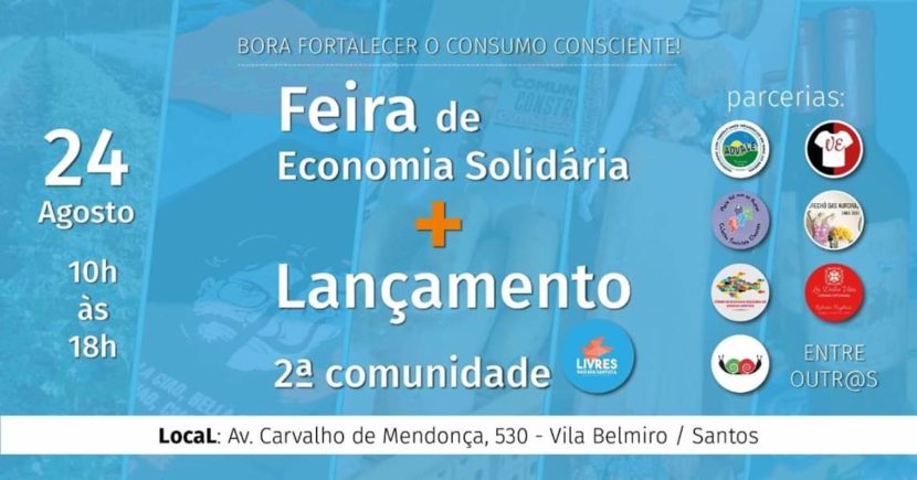 Feira de Economia Solidária na Baixada Santista