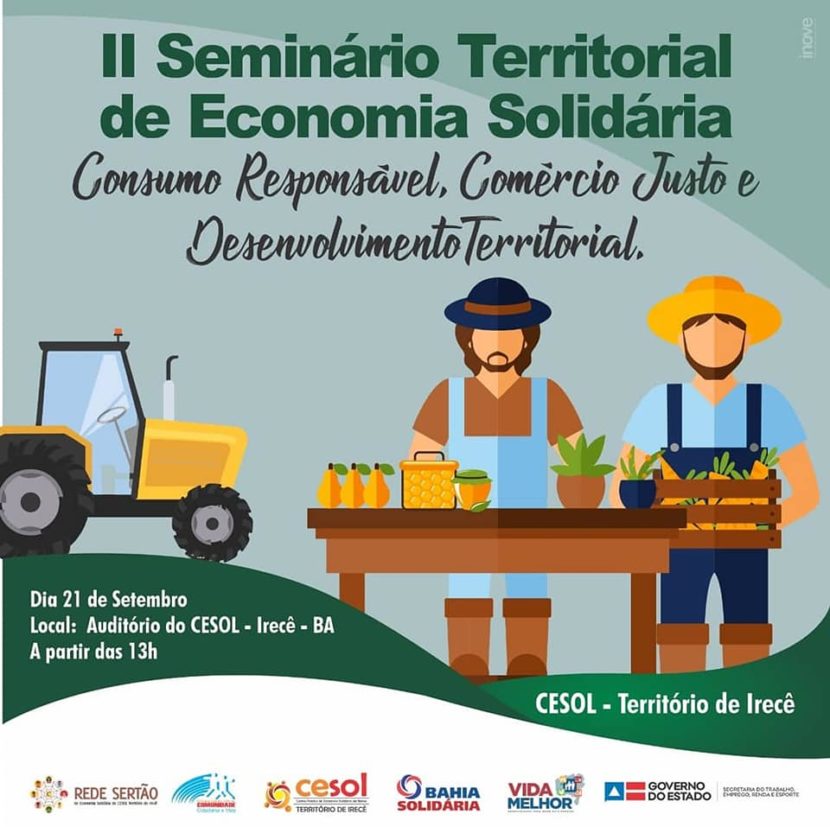Consumo responsável, justo e desenvolvimento territorial é tema de Seminário em Irecê