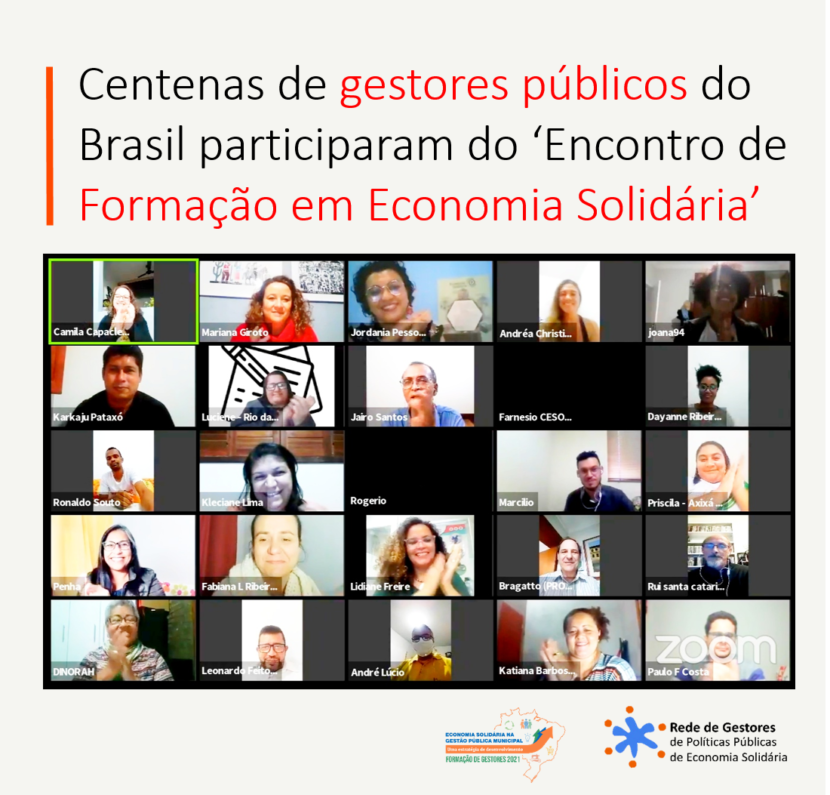 Gestores públicos participaram do Encontro de Formação em Economia Solidária da Rede de Gestores