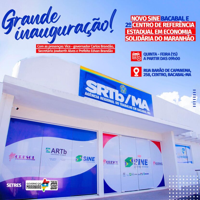 Nova Centro de Referência Estadual em Economia Solidária no inaugurado no Maranhão