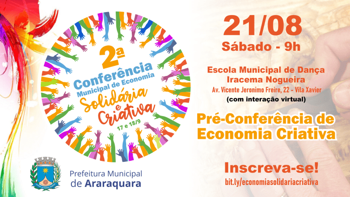 Economia criativa é tema de pré-conferência neste sábado (21)