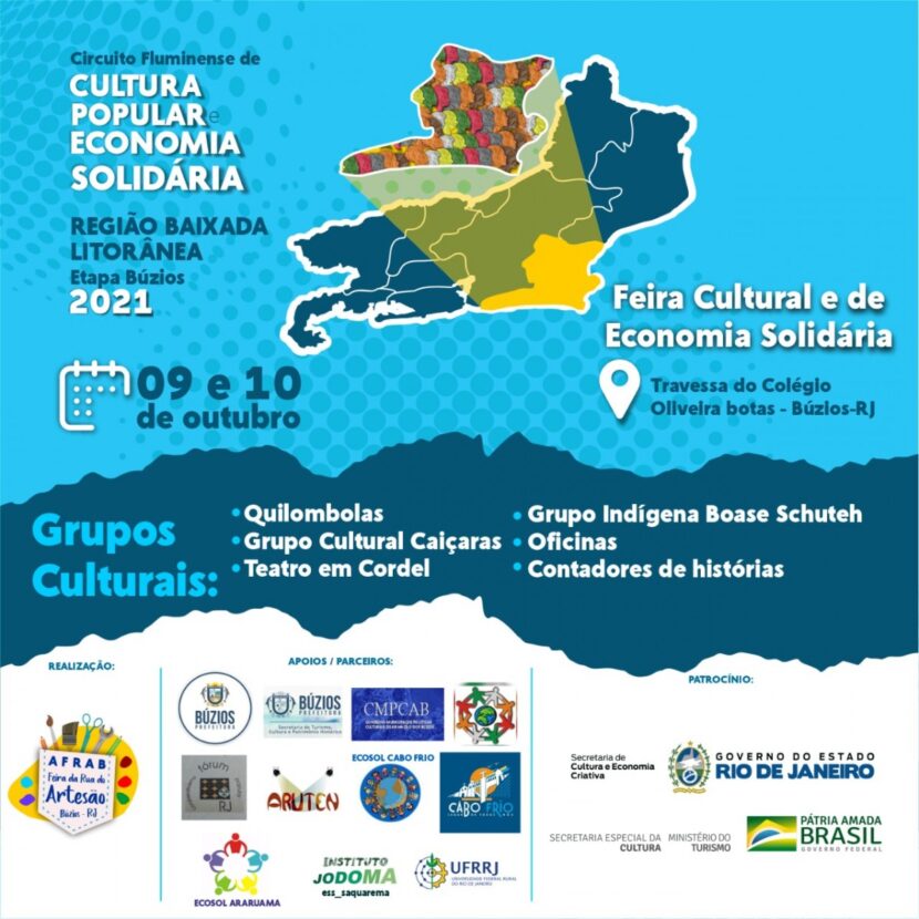 Circuito Fluminense de Cultura Popular e Economia Solidária acontece em Búzios neste final de semana