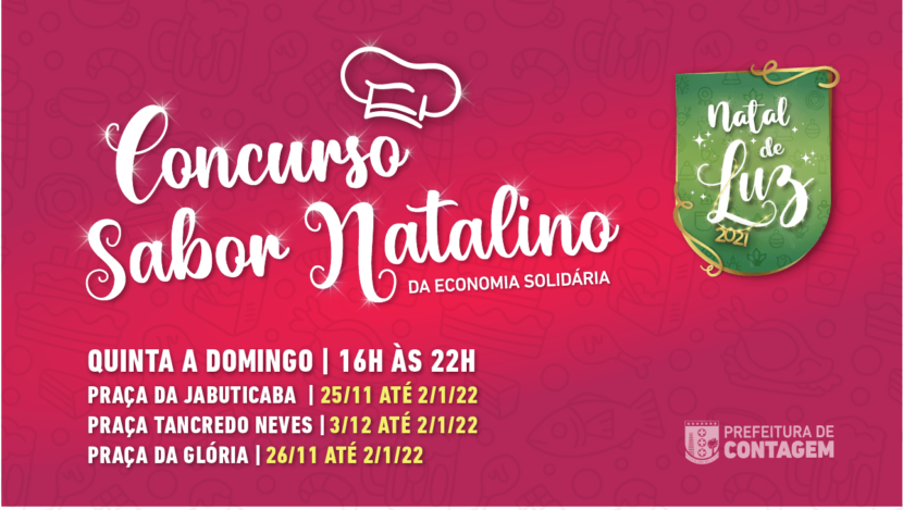 Prefeitura de Contagem/MG lança concurso culinário com tema natalino para empreendedores da Economia Solidária